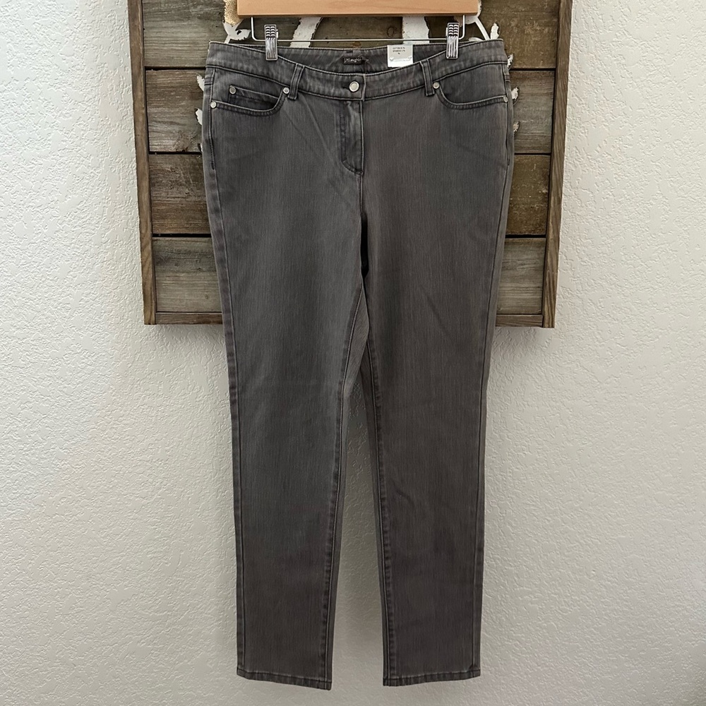 J McLaughlin‎ Lexi gray wash 5 pocket denim jeans ladies size 14 NWT